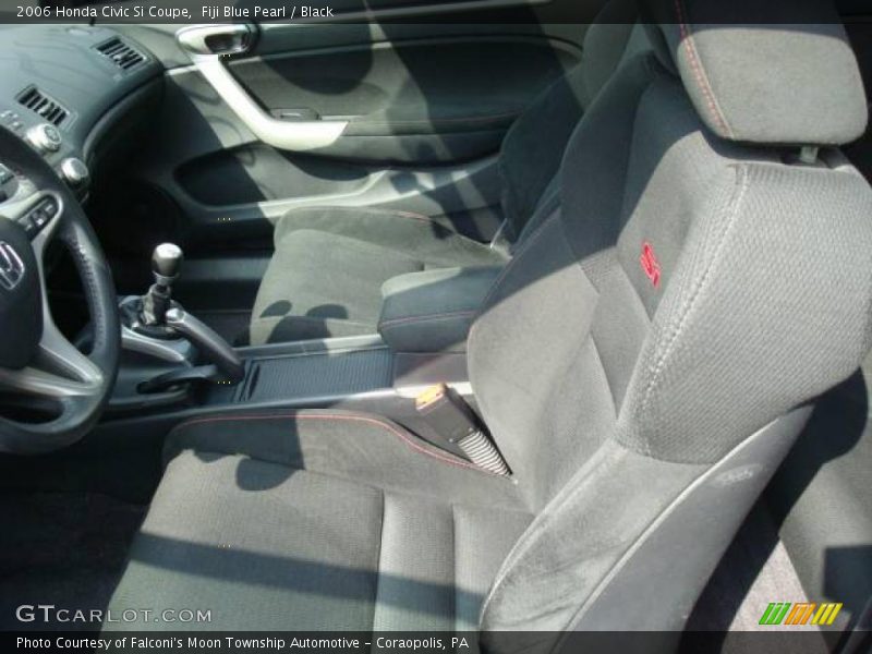 Fiji Blue Pearl / Black 2006 Honda Civic Si Coupe