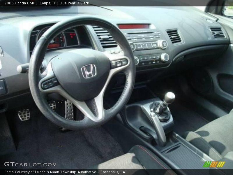 Fiji Blue Pearl / Black 2006 Honda Civic Si Coupe