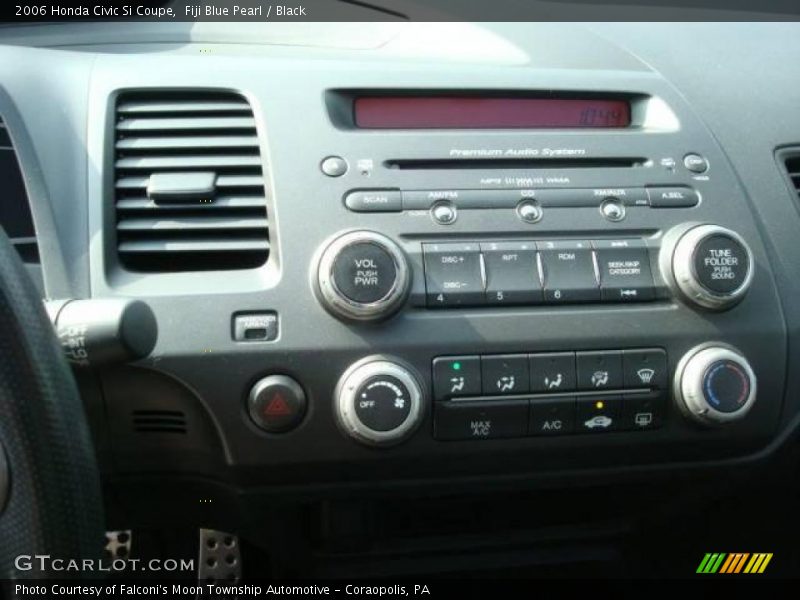 Fiji Blue Pearl / Black 2006 Honda Civic Si Coupe