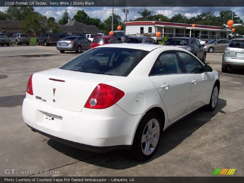 Ivory White / Ebony Black 2008 Pontiac G6 Sedan