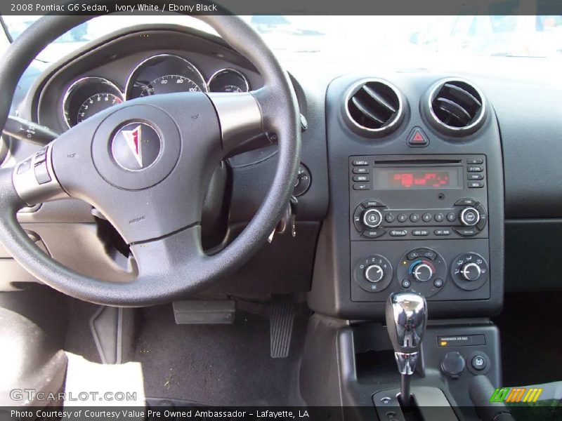 Ivory White / Ebony Black 2008 Pontiac G6 Sedan