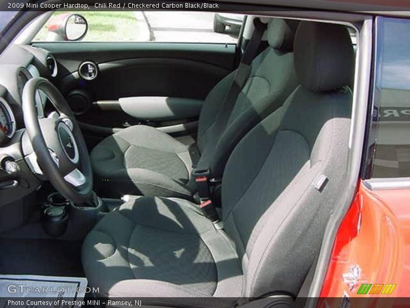 Chili Red / Checkered Carbon Black/Black 2009 Mini Cooper Hardtop