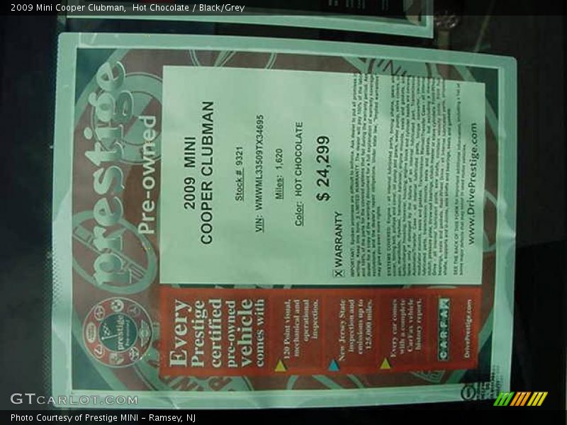 Hot Chocolate / Black/Grey 2009 Mini Cooper Clubman
