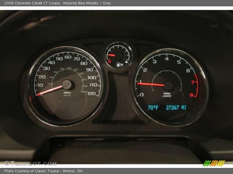 Imperial Blue Metallic / Gray 2008 Chevrolet Cobalt LT Coupe