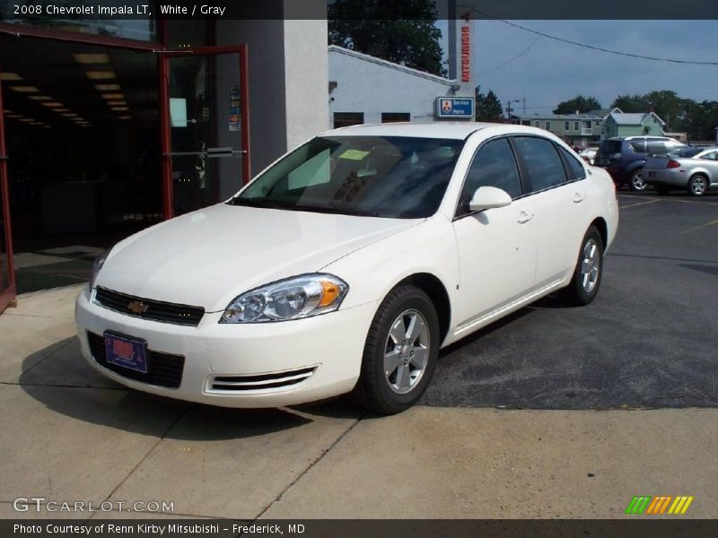 White / Gray 2008 Chevrolet Impala LT