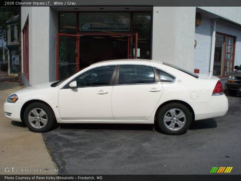White / Gray 2008 Chevrolet Impala LT
