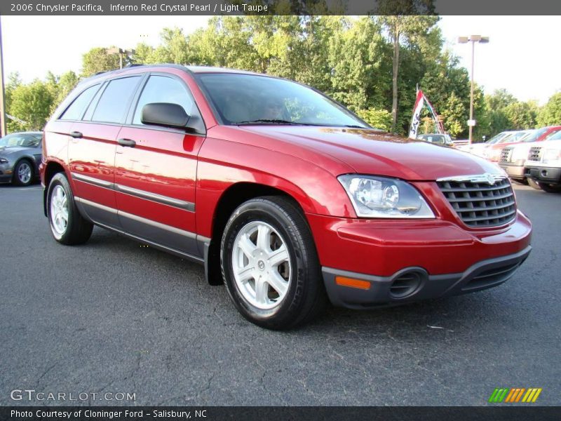Inferno Red Crystal Pearl / Light Taupe 2006 Chrysler Pacifica