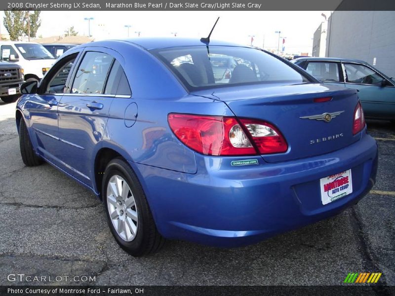 Marathon Blue Pearl / Dark Slate Gray/Light Slate Gray 2008 Chrysler Sebring LX Sedan