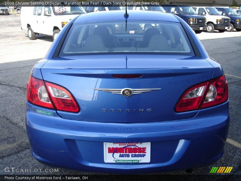 Marathon Blue Pearl / Dark Slate Gray/Light Slate Gray 2008 Chrysler Sebring LX Sedan