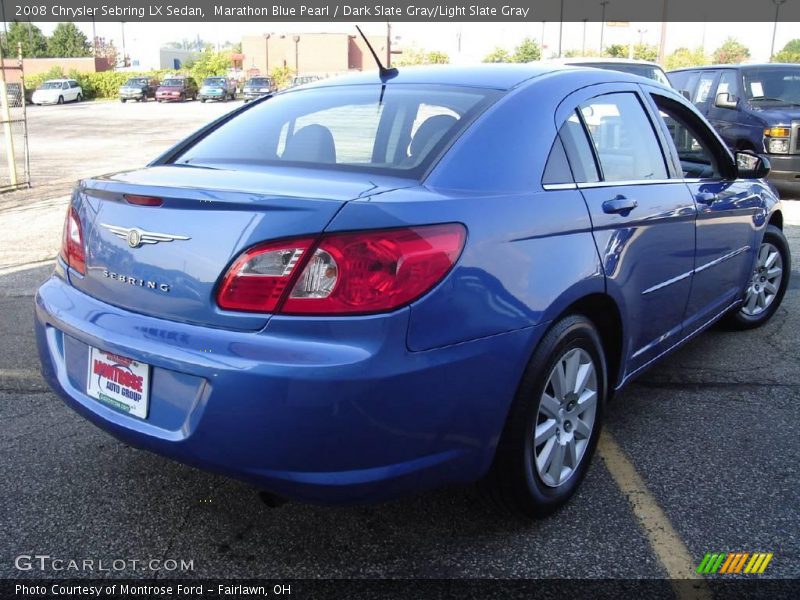 Marathon Blue Pearl / Dark Slate Gray/Light Slate Gray 2008 Chrysler Sebring LX Sedan