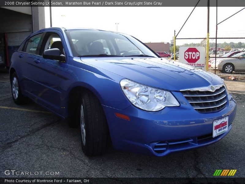 Marathon Blue Pearl / Dark Slate Gray/Light Slate Gray 2008 Chrysler Sebring LX Sedan