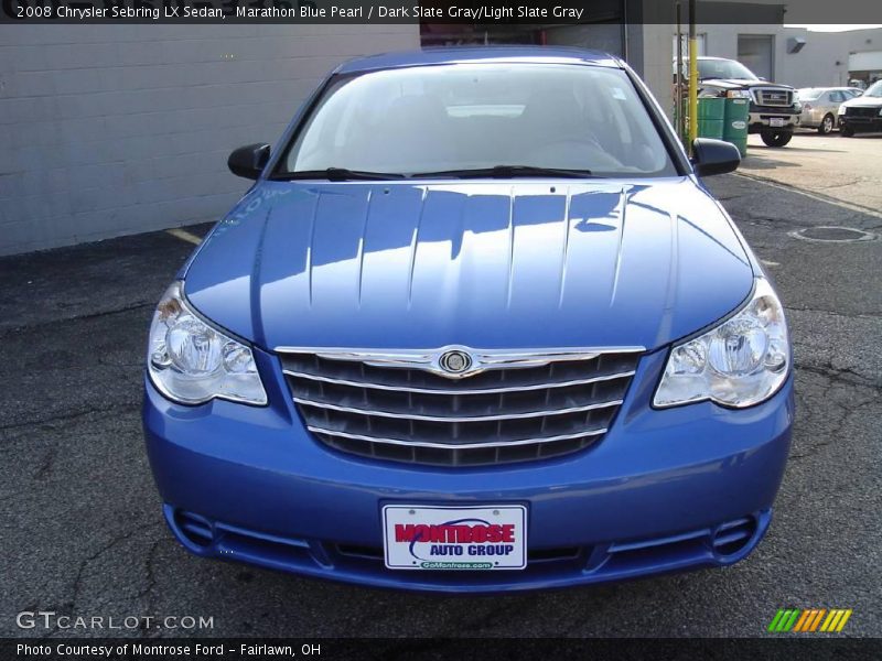 Marathon Blue Pearl / Dark Slate Gray/Light Slate Gray 2008 Chrysler Sebring LX Sedan