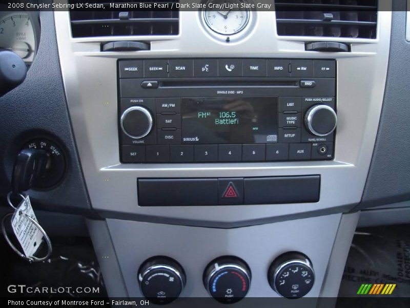 Marathon Blue Pearl / Dark Slate Gray/Light Slate Gray 2008 Chrysler Sebring LX Sedan