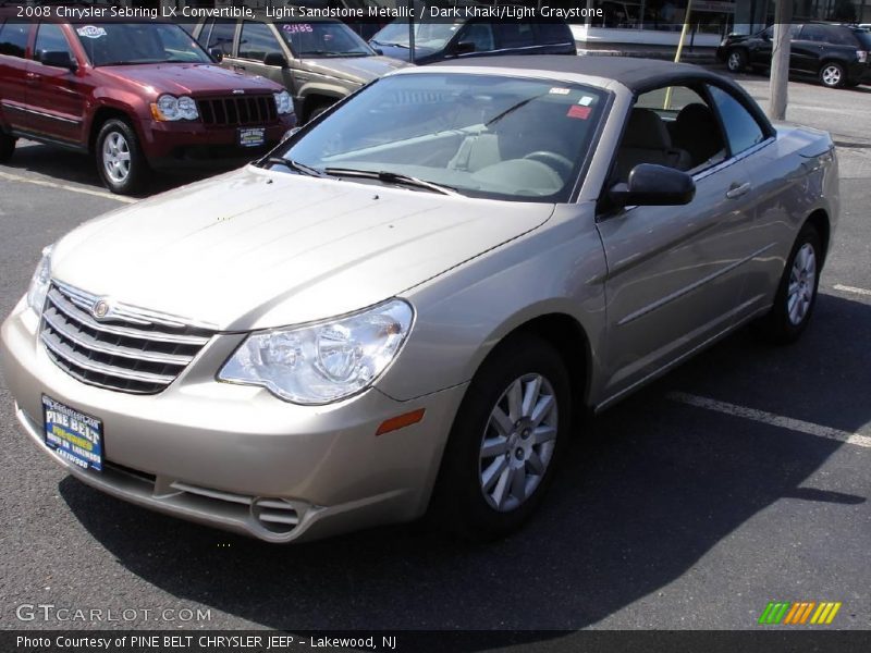 Light Sandstone Metallic / Dark Khaki/Light Graystone 2008 Chrysler Sebring LX Convertible