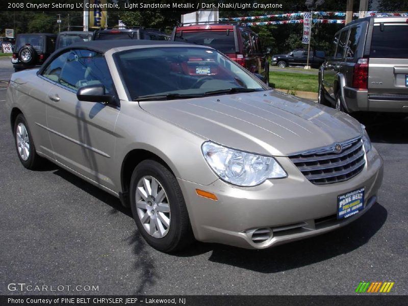 Light Sandstone Metallic / Dark Khaki/Light Graystone 2008 Chrysler Sebring LX Convertible