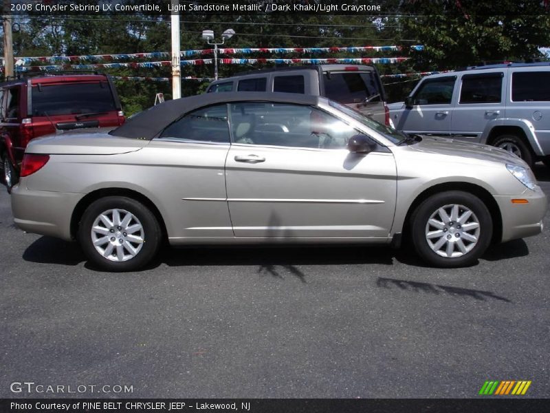 Light Sandstone Metallic / Dark Khaki/Light Graystone 2008 Chrysler Sebring LX Convertible