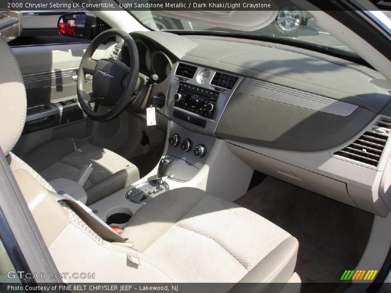 Light Sandstone Metallic / Dark Khaki/Light Graystone 2008 Chrysler Sebring LX Convertible
