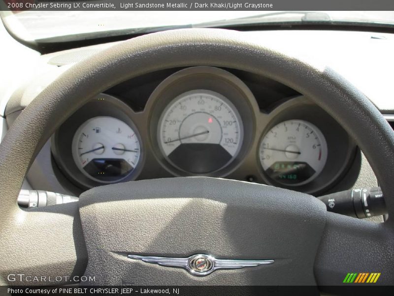 Light Sandstone Metallic / Dark Khaki/Light Graystone 2008 Chrysler Sebring LX Convertible