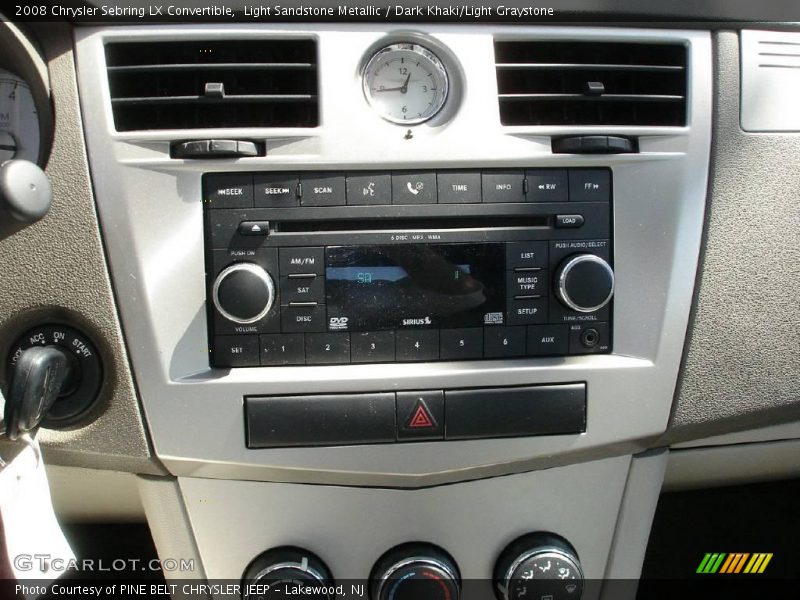 Light Sandstone Metallic / Dark Khaki/Light Graystone 2008 Chrysler Sebring LX Convertible