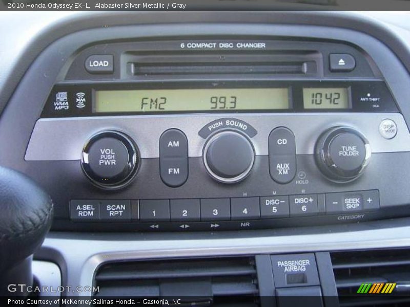 Alabaster Silver Metallic / Gray 2010 Honda Odyssey EX-L