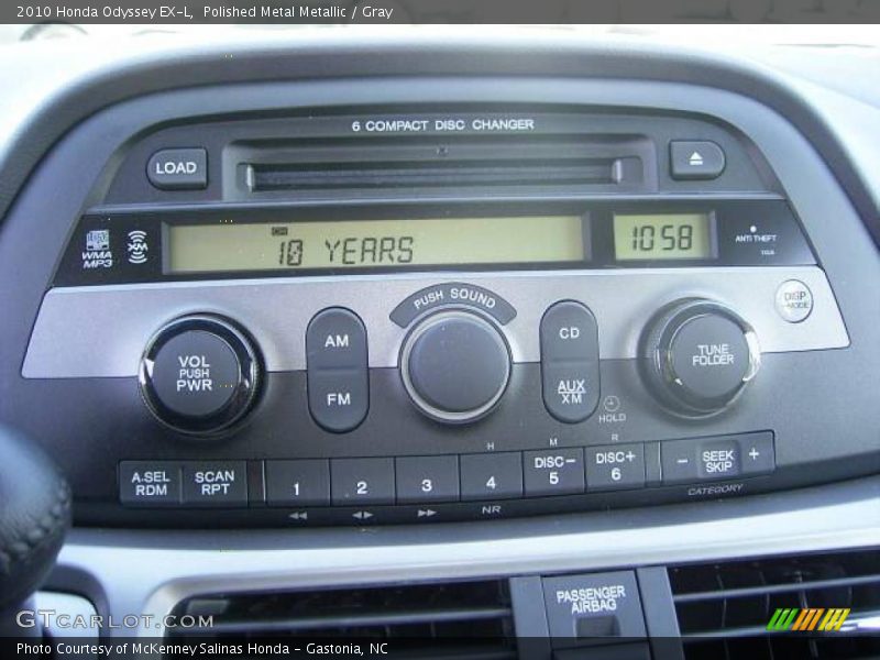 Polished Metal Metallic / Gray 2010 Honda Odyssey EX-L