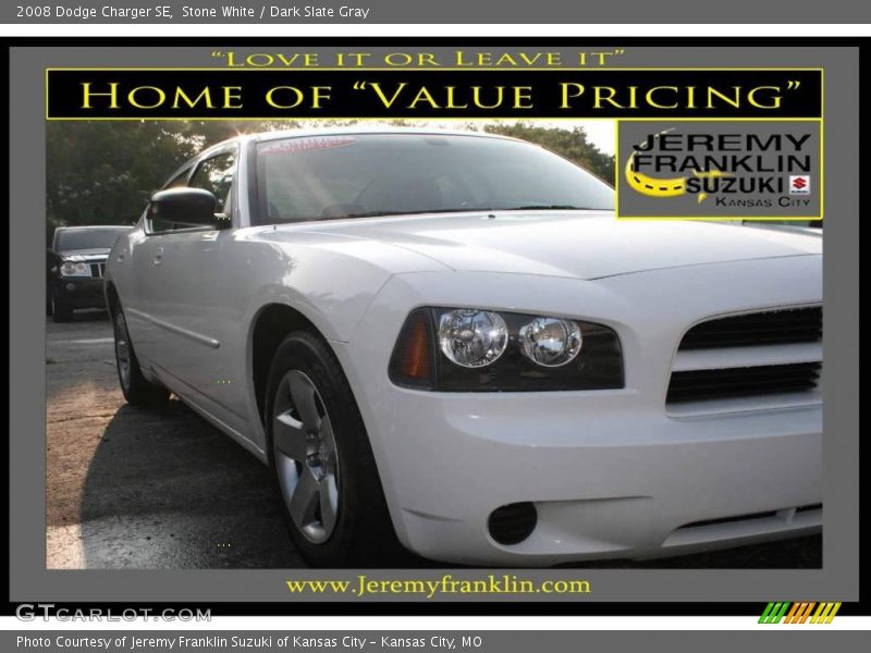 Stone White / Dark Slate Gray 2008 Dodge Charger SE