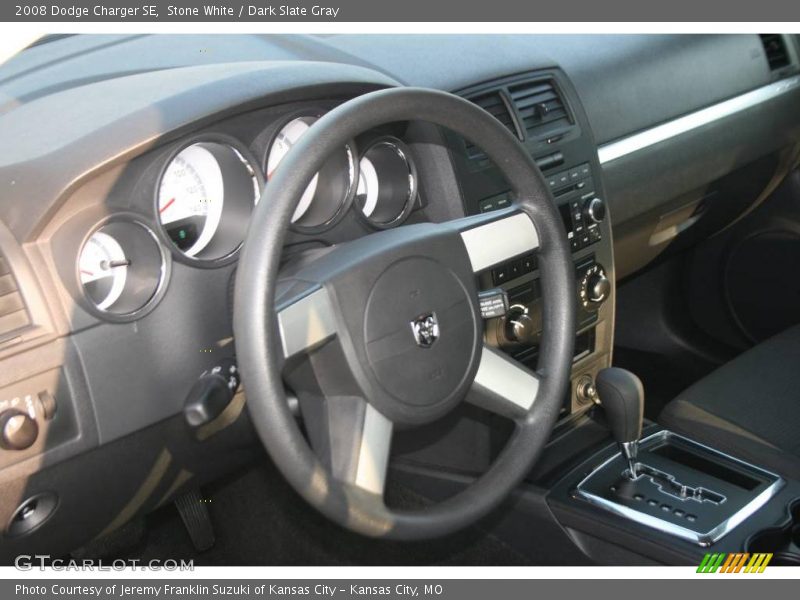Stone White / Dark Slate Gray 2008 Dodge Charger SE