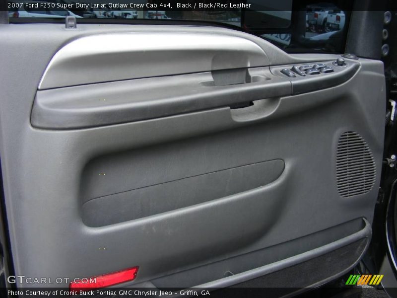 Black / Black/Red Leather 2007 Ford F250 Super Duty Lariat Outlaw Crew Cab 4x4