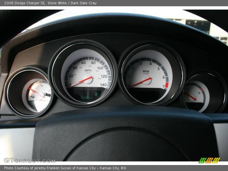 Stone White / Dark Slate Gray 2008 Dodge Charger SE