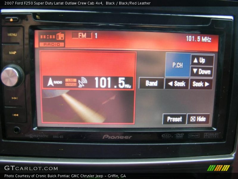 Black / Black/Red Leather 2007 Ford F250 Super Duty Lariat Outlaw Crew Cab 4x4