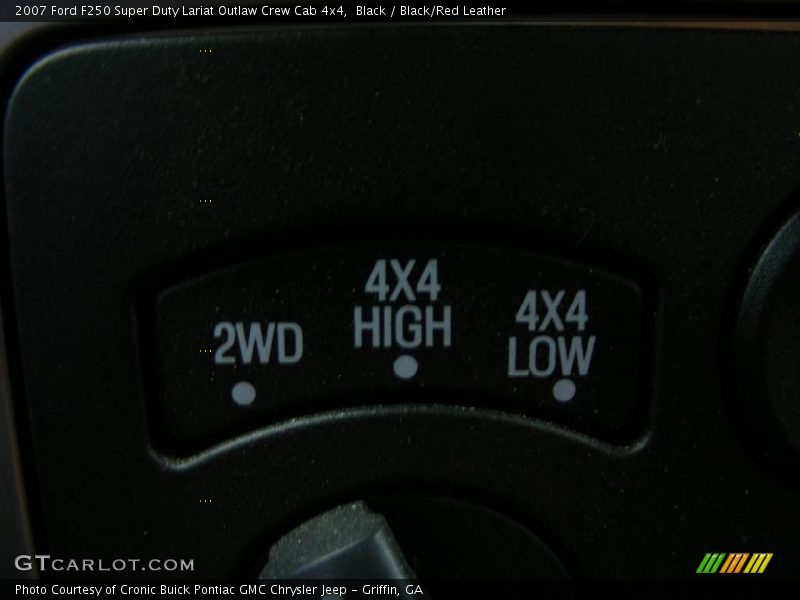 Black / Black/Red Leather 2007 Ford F250 Super Duty Lariat Outlaw Crew Cab 4x4