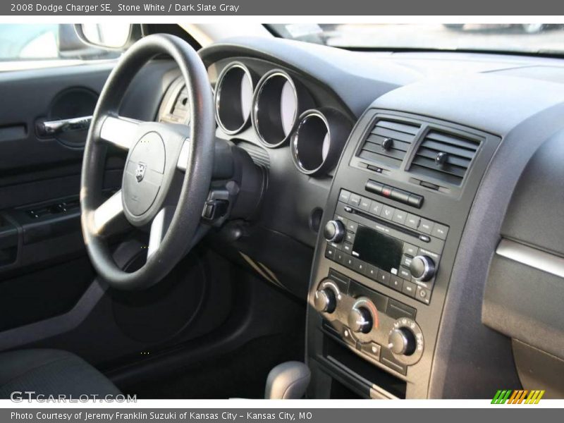 Stone White / Dark Slate Gray 2008 Dodge Charger SE
