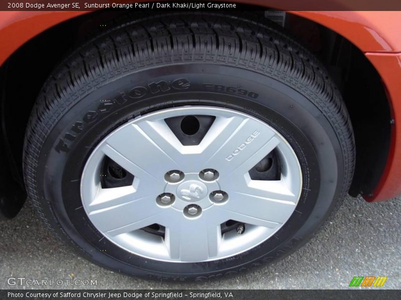 Sunburst Orange Pearl / Dark Khaki/Light Graystone 2008 Dodge Avenger SE