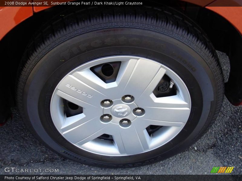 Sunburst Orange Pearl / Dark Khaki/Light Graystone 2008 Dodge Avenger SE