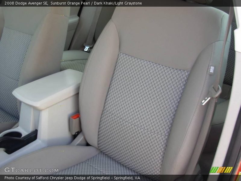 Sunburst Orange Pearl / Dark Khaki/Light Graystone 2008 Dodge Avenger SE