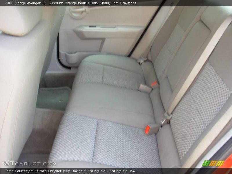 Sunburst Orange Pearl / Dark Khaki/Light Graystone 2008 Dodge Avenger SE