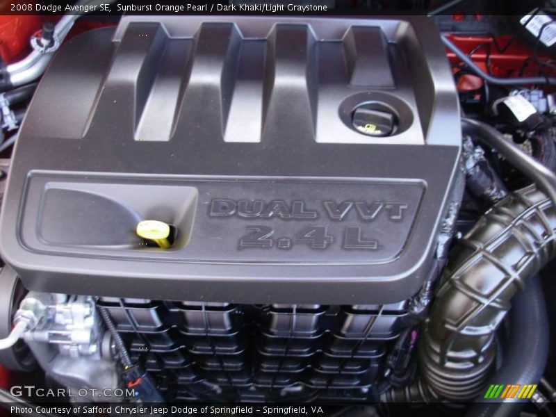 Sunburst Orange Pearl / Dark Khaki/Light Graystone 2008 Dodge Avenger SE