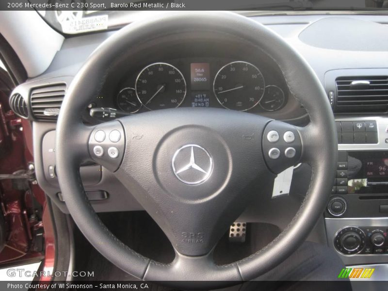 Barolo Red Metallic / Black 2006 Mercedes-Benz C 230 Sport