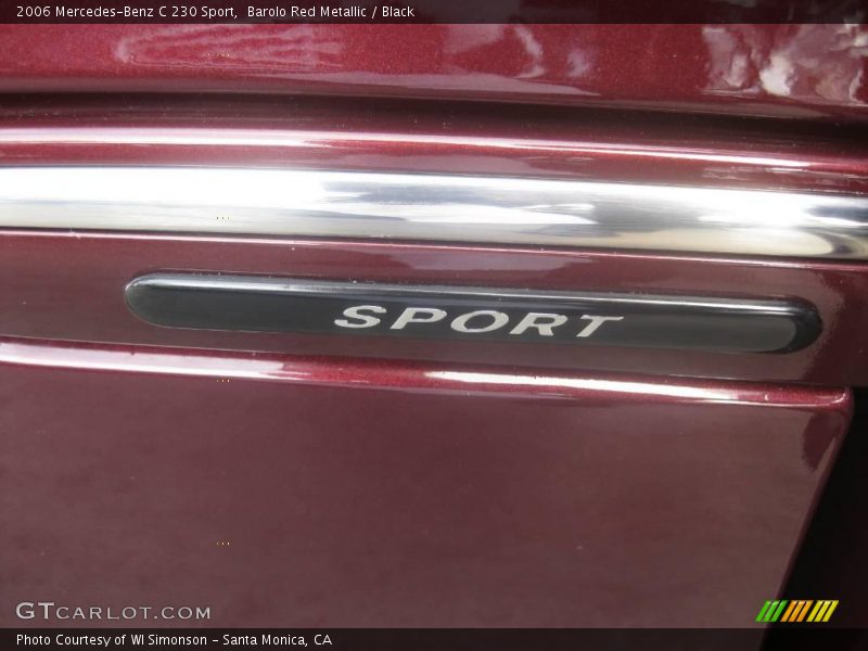 Barolo Red Metallic / Black 2006 Mercedes-Benz C 230 Sport