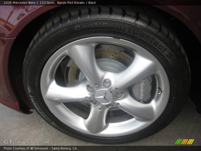 Barolo Red Metallic / Black 2006 Mercedes-Benz C 230 Sport