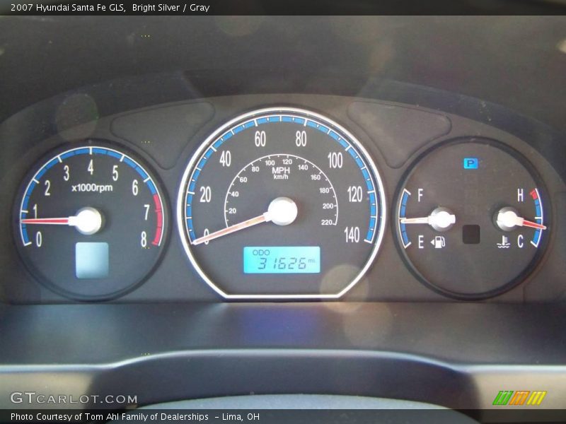 Bright Silver / Gray 2007 Hyundai Santa Fe GLS