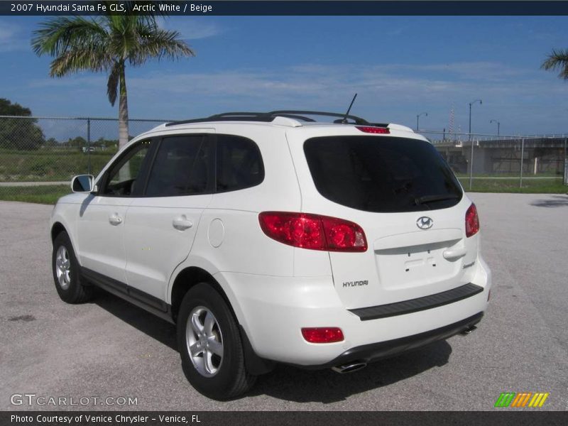 Arctic White / Beige 2007 Hyundai Santa Fe GLS