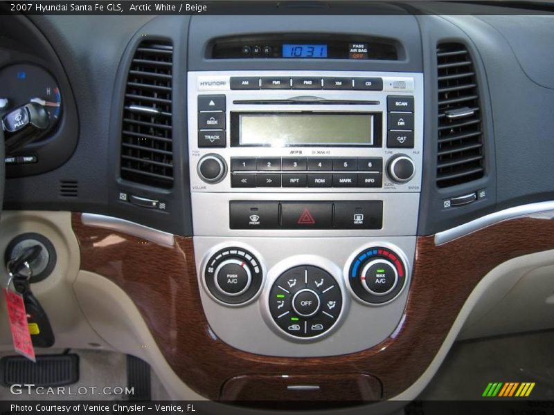 Arctic White / Beige 2007 Hyundai Santa Fe GLS