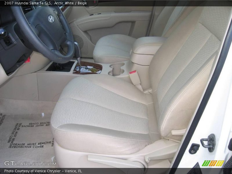 Arctic White / Beige 2007 Hyundai Santa Fe GLS