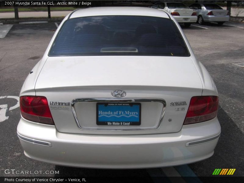 Arctic White / Beige 2007 Hyundai Santa Fe GLS