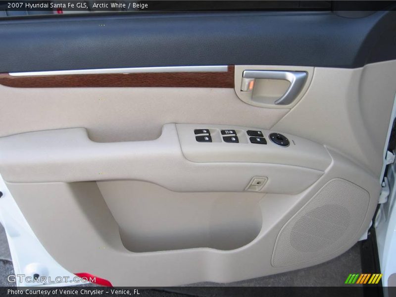 Arctic White / Beige 2007 Hyundai Santa Fe GLS