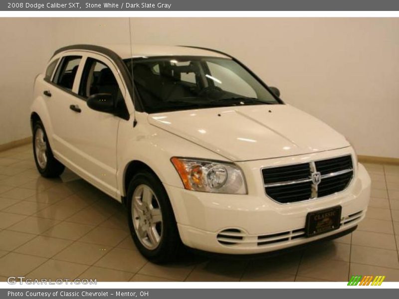 Stone White / Dark Slate Gray 2008 Dodge Caliber SXT