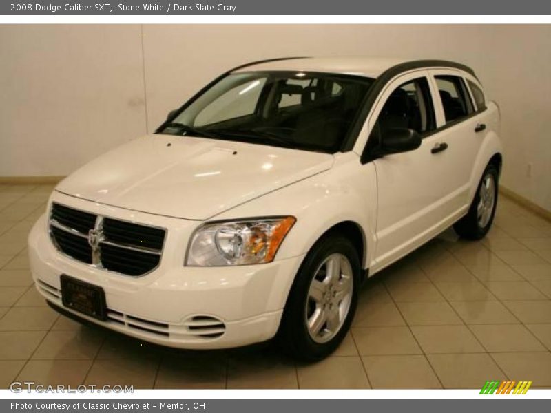 Stone White / Dark Slate Gray 2008 Dodge Caliber SXT