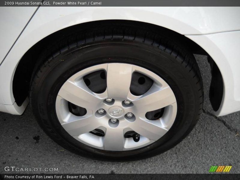 Powder White Pearl / Camel 2009 Hyundai Sonata GLS