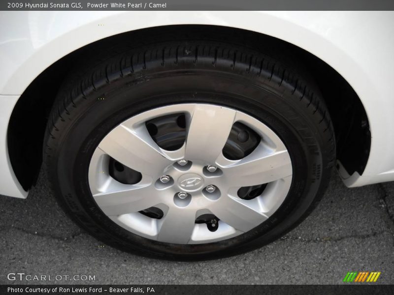 Powder White Pearl / Camel 2009 Hyundai Sonata GLS